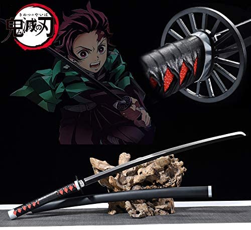 Handmade Demon Slayer Sword Rengoku Tanjirou Real Metal Full Tang Cosplay Replica
