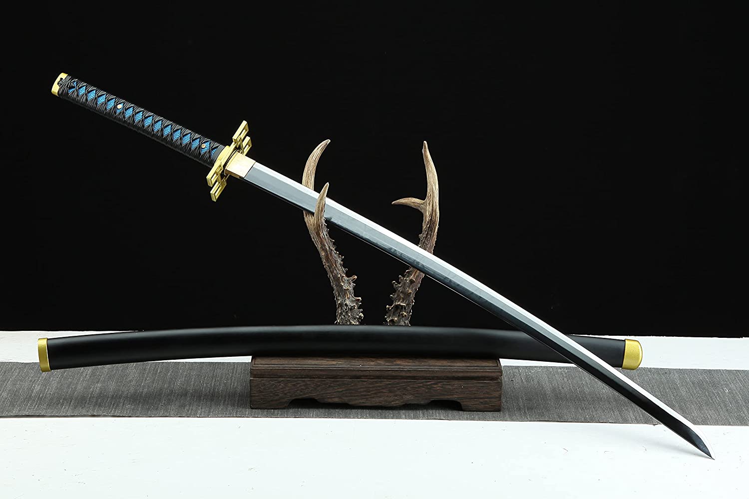 Handmade Demon Slayer Sword Rengoku Tanjirou Real Metal Full Tang Cosplay Replica