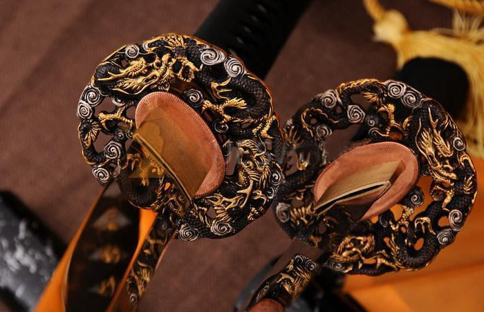 Japanese Samurai Battle Ready Dragon Sword Set Katana+wakizashi+tanto - Masamune Swords-Samurai Katana Swords UK For Sale
