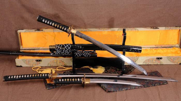 Japanese Samurai Battle Ready Dragon Sword Set Katana+wakizashi+tanto - Masamune Swords-Samurai Katana Swords UK For Sale