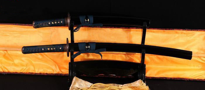 Authentic Clay Tempered Blade Japanese Samurai Sword Set(wakizashi+tanto) - Masamune Swords-Samurai Katana Swords UK For Sale