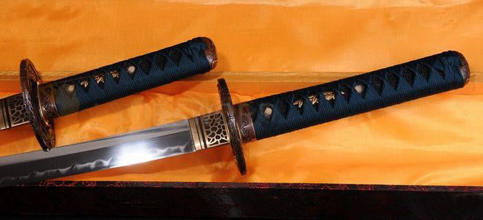 Authentic Clay Tempered Blade Japanese Samurai Sword Set(wakizashi+tanto) - Masamune Swords-Samurai Katana Swords UK For Sale