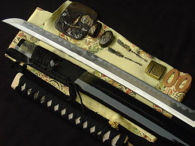 Japanese Samurai Sanmai Dragon Carved Blade&shark Skin Saya Sword Katana - Masamune Swords-Samurai Katana Swords UK For Sale