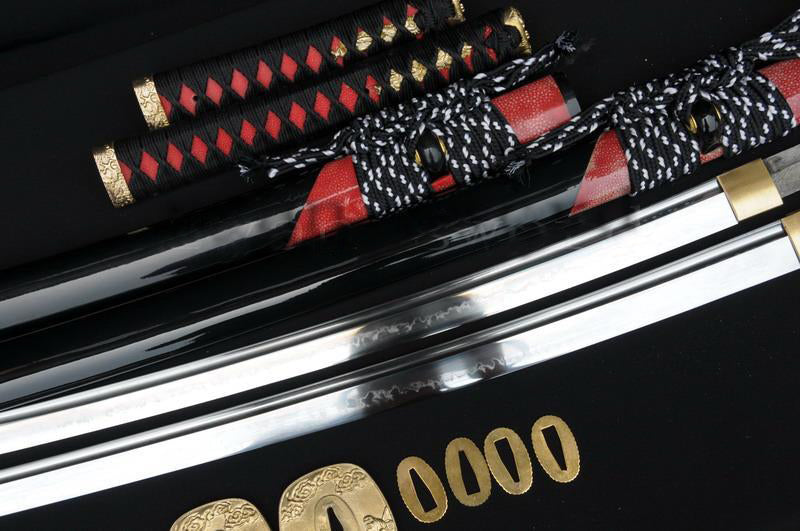 High Quality Clay Tempered Japanese Samurai Sword Set (katana+wakizashi) - Masamune Swords-Samurai Katana Swords UK For Sale