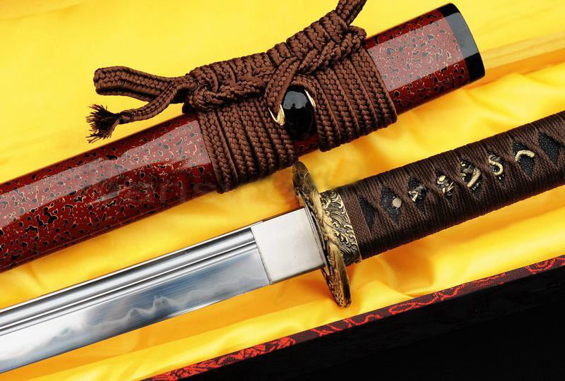 Japanese Samurai Clay Tempered Carbon Steel Sharp Blade Handmade Full Tang Katana - Masamune Swords-Samurai Katana Swords UK For Sale