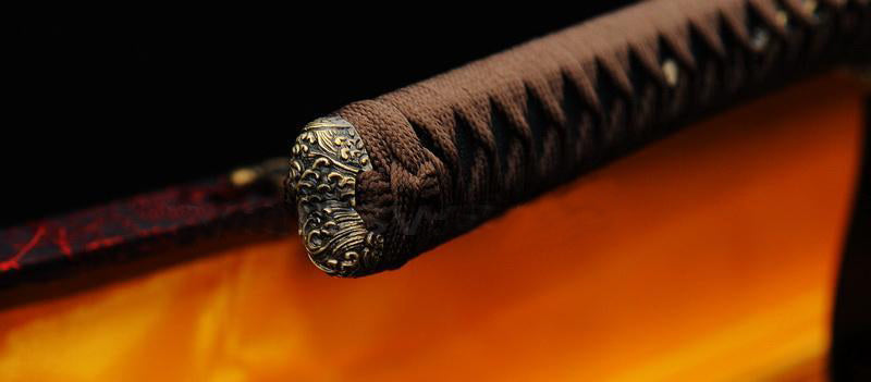 Japanese Samurai Clay Tempered Carbon Steel Sharp Blade Handmade Full Tang Katana - Masamune Swords-Samurai Katana Swords UK For Sale