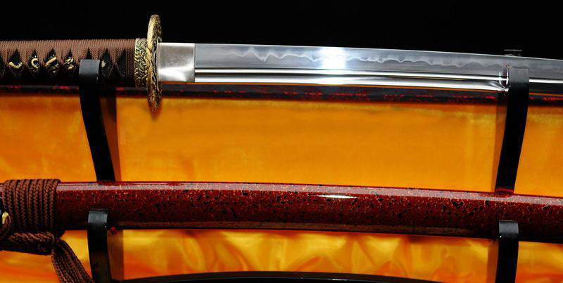 Japanese Samurai Clay Tempered Carbon Steel Sharp Blade Handmade Full Tang Katana - Masamune Swords-Samurai Katana Swords UK For Sale