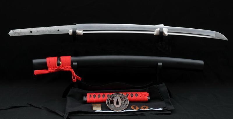 Sharp Hand Forged Full Tang Blade Japanese Samurai Wakizashi Sword Dragon Tsuba - Masamune Swords-Samurai Katana Swords UK For Sale