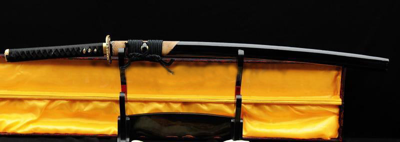 Folded Steel Clay Tempered Katana Samurai Sword Functional Sharpened - Masamune Swords-Samurai Katana Swords UK For Sale