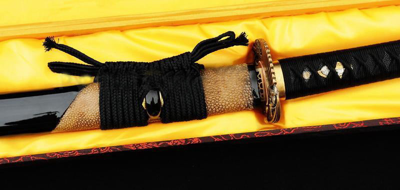 Folded Steel Clay Tempered Katana Samurai Sword Functional Sharpened - Masamune Swords-Samurai Katana Swords UK For Sale