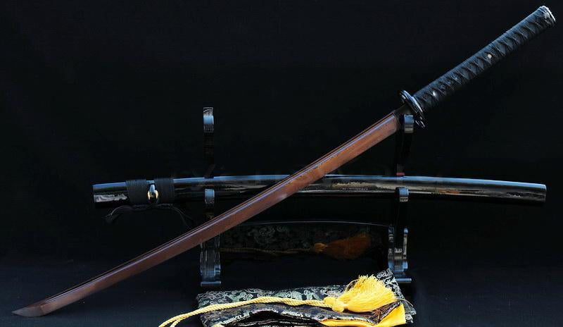 Handmade Japanese Samurai Katana Sword Razor Sharp Red Folded Steel Blade - Masamune Swords-Samurai Katana Swords UK For Sale