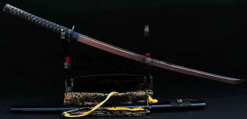 Handmade Japanese Samurai Katana Sword Razor Sharp Red Folded Steel Blade - Masamune Swords-Samurai Katana Swords UK For Sale