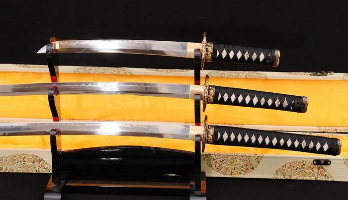 True Clay Tempered Blade Japanese Samurai Sword Set(katana+wakizashi+tanto) - Masamune Swords-Samurai Katana Swords UK For Sale