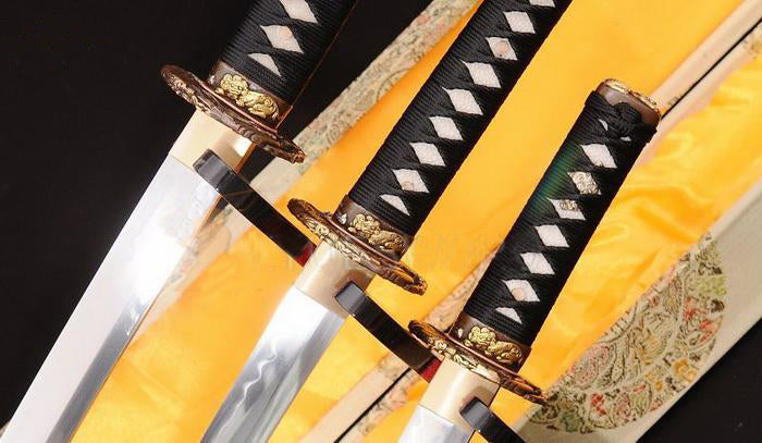 True Clay Tempered Blade Japanese Samurai Sword Set(katana+wakizashi+tanto) - Masamune Swords-Samurai Katana Swords UK For Sale
