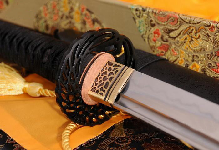 Handmade Japanese Samurai Battle Ready Sword Folded Clay Tempered Blade Katana - Masamune Swords-Samurai Katana Swords UK For Sale