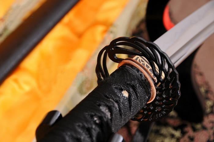 Handmade Japanese Samurai Battle Ready Sword Folded Clay Tempered Blade Katana - Masamune Swords-Samurai Katana Swords UK For Sale