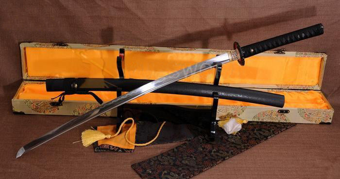 Handmade Japanese Samurai Battle Ready Sword Folded Clay Tempered Blade Katana - Masamune Swords-Samurai Katana Swords UK For Sale