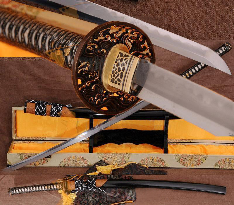 Authentic Clay Tempered Folded Steel Katana Japanese Samurai Sword - Masamune Swords-Samurai Katana Swords UK For Sale