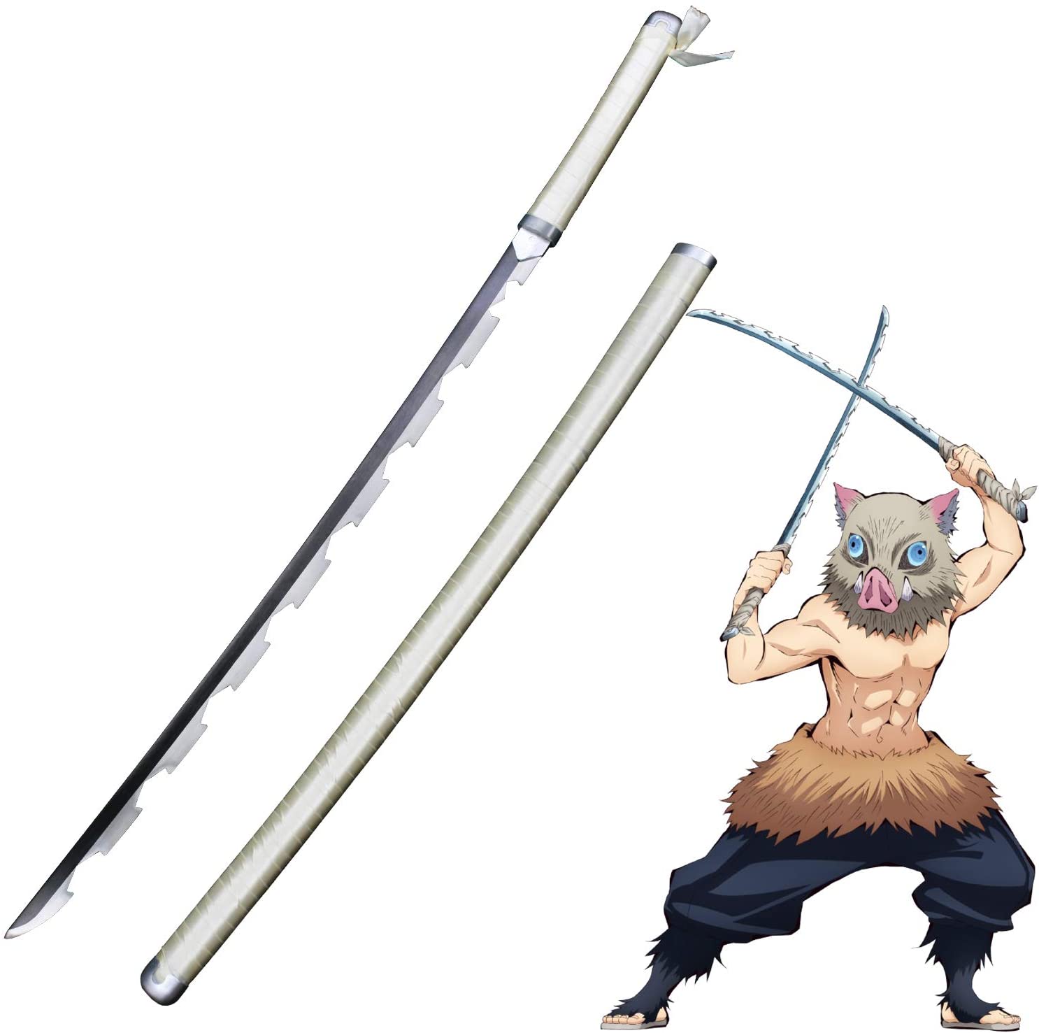 Handmade Demon Slayer Sword Rengoku Tanjirou Real Metal Full Tang Cosplay Replica