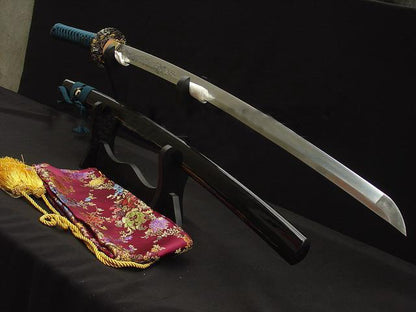 High Quality Japanese Samurai Sword Katana Sanmai Dragon Carved Full Tang Blade - Masamune Swords-Samurai Katana Swords UK For Sale