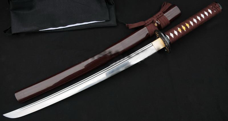 Hand Forged Blade Japanese Sword Samurai Katana Shark Skin Saya - Masamune Swords-Samurai Katana Swords UK For Sale