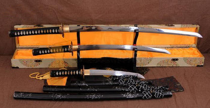 Japanese Samurai Battle Ready Dragon Sword Set Katana+wakizashi+tanto - Masamune Swords-Samurai Katana Swords UK For Sale