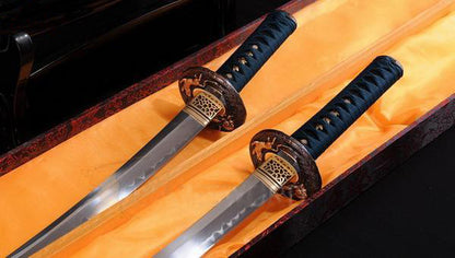 Authentic Clay Tempered Blade Japanese Samurai Sword (Wakizashi) - Masamune Swords-Samurai Katana Swords UK For Sale