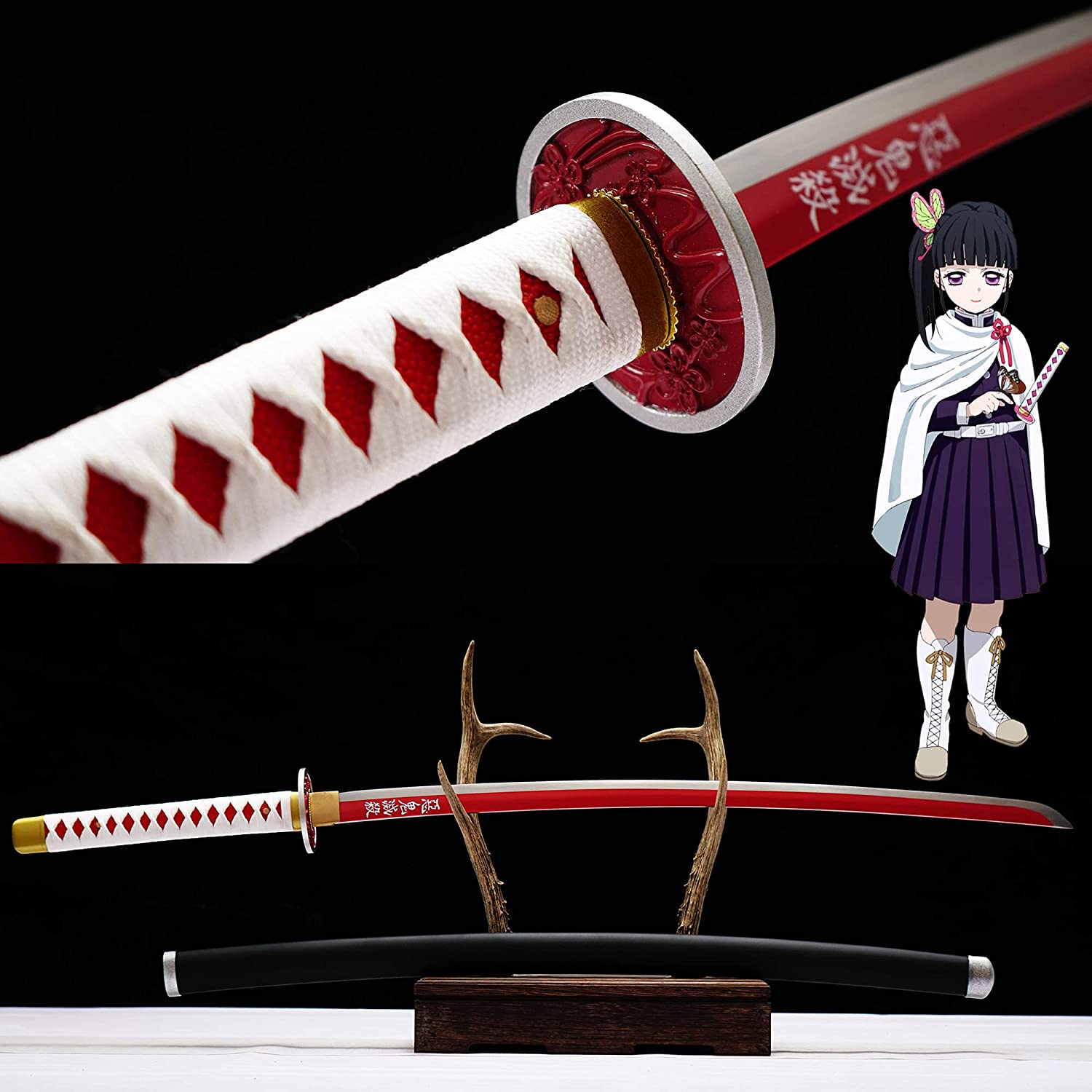 Handmade Demon Slayer Sword Rengoku Tanjirou Real Metal Full Tang Cosplay Replica