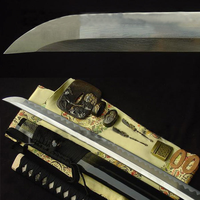 Japanese Samurai Sanmai Dragon Carved Blade&amp;shark Skin Saya Sword Katana - Masamune Swords-Samurai Katana Swords UK For Sale