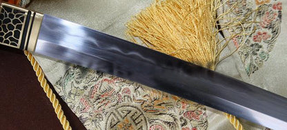 Razor Sharp Japanese Samuria Clay Tempered Fulltang Folded Steel Wakizashi Sword - Masamune Swords-Samurai Katana Swords UK For Sale