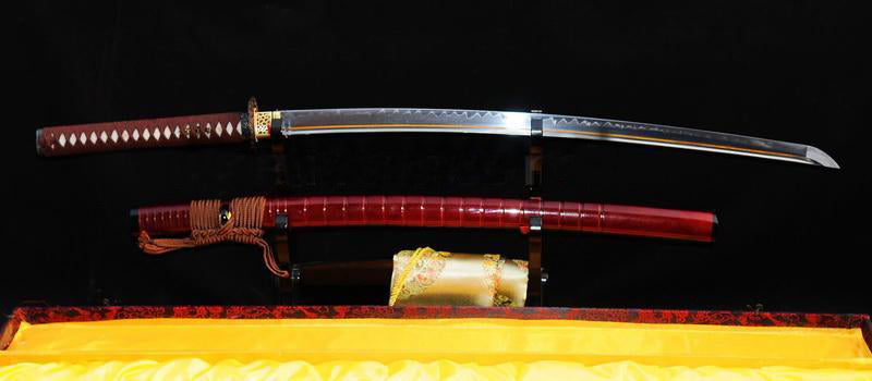 Japanese Samurai Full Tang Katana High Carbon Clay Tempered Handmade Tsuba - Masamune Swords-Samurai Katana Swords UK For Sale