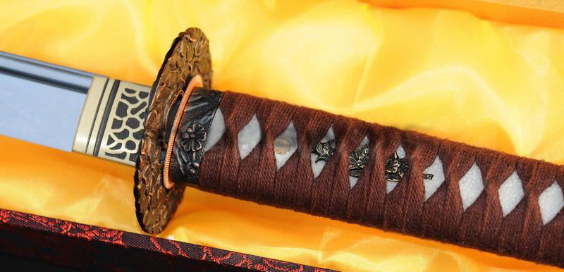 Japanese Samurai Full Tang Katana High Carbon Clay Tempered Handmade Tsuba - Masamune Swords-Samurai Katana Swords UK For Sale