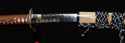 Japanese Clay Tempered Samurai Sowrd Katana Dragon Tsuba - Masamune Swords-Samurai Katana Swords UK For Sale