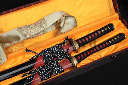 High Quality Clay Tempered Japanese Samurai Sword Set (katana+wakizashi) - Masamune Swords-Samurai Katana Swords UK For Sale