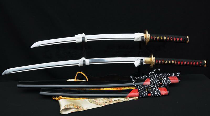 High Quality Clay Tempered Japanese Samurai Sword Set (katana+wakizashi) - Masamune Swords-Samurai Katana Swords UK For Sale