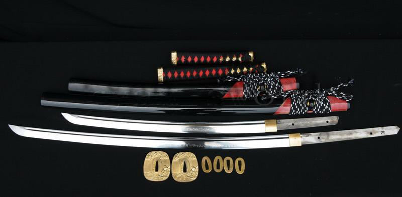 High Quality Clay Tempered Japanese Samurai Sword Set (katana+wakizashi) - Masamune Swords-Samurai Katana Swords UK For Sale
