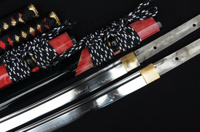 High Quality Clay Tempered Japanese Samurai Sword Set (katana+wakizashi) - Masamune Swords-Samurai Katana Swords UK For Sale