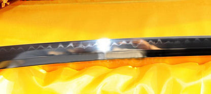 Japanese Samurai Sword Katana Clay Tempered Full Tang Carved Saya - Masamune Swords-Samurai Katana Swords UK For Sale