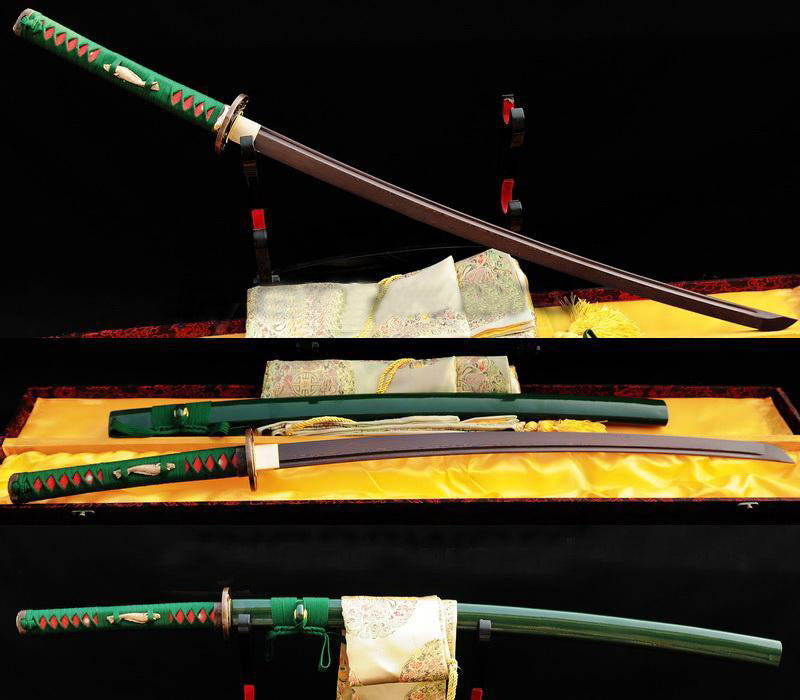 Handmade Japanese Samurai Sword Red Folded Steel Katana Sword - Masamune Swords-Samurai Katana Swords UK For Sale