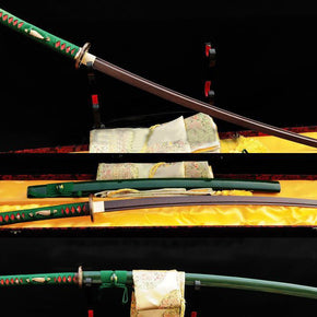 Handmade Japanese Samurai Sword Red Folded Steel Katana Sword - Masamune Swords-Samurai Katana Swords UK For Sale
