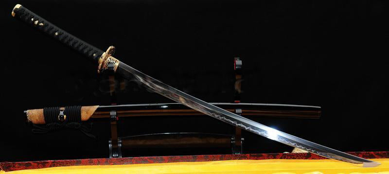Folded Steel Clay Tempered Katana Samurai Sword Functional Sharpened - Masamune Swords-Samurai Katana Swords UK For Sale
