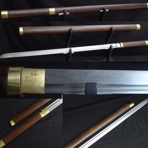 Hand Forged Folded Steel Japanese Samurai Shirasaya Ninja Sword Sharp Edge - Masamune Swords-Samurai Katana Swords UK For Sale