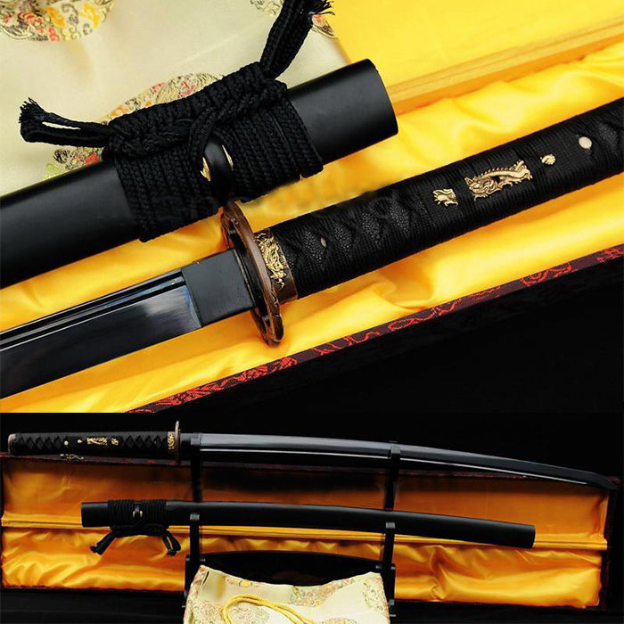 Japanese Samurai Black Steel Sharp Blade Katana Sword - Masamune Swords-Samurai Katana Swords UK For Sale