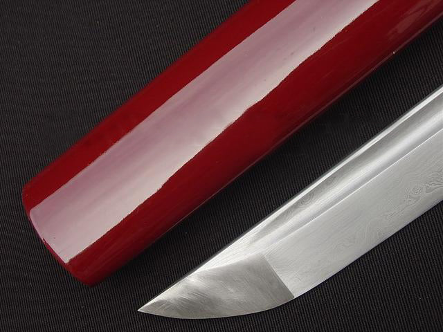 Handmade Red Japanese Sword Samurai Katana Folded Steel Full Tang Blade Sharp - Masamune Swords-Samurai Katana Swords UK For Sale