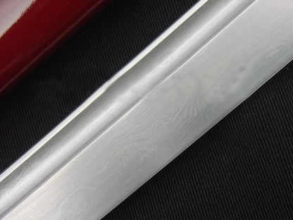 Handmade Red Japanese Sword Samurai Katana Folded Steel Full Tang Blade Sharp - Masamune Swords-Samurai Katana Swords UK For Sale