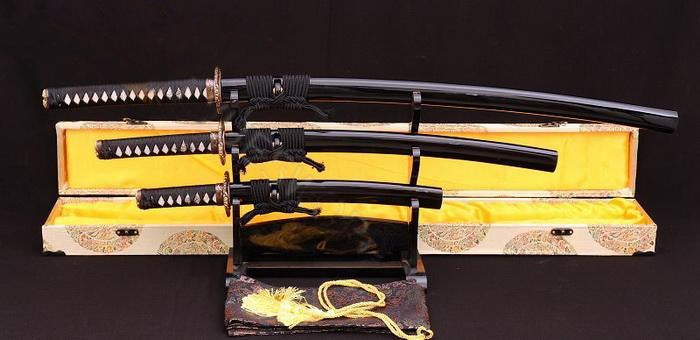 True Clay Tempered Blade Japanese Samurai Sword Set(katana+wakizashi+tanto) - Masamune Swords-Samurai Katana Swords UK For Sale