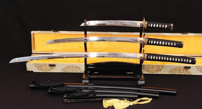 True Clay Tempered Blade Japanese Samurai Sword Set(katana+wakizashi+tanto) - Masamune Swords-Samurai Katana Swords UK For Sale