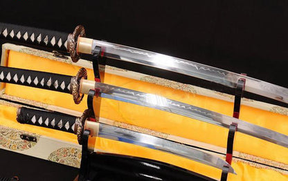 True Clay Tempered Blade Japanese Samurai Sword Set(katana+wakizashi+tanto) - Masamune Swords-Samurai Katana Swords UK For Sale