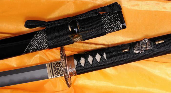 TOP QUALITY JAPANESE SAMURAI SWORD CLAY TEMPERED ABRASIVE FOLDED BLADE KATANA - Masamune Swords-Samurai Katana Swords UK For Sale