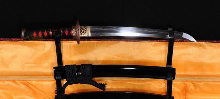 Handmade Foldedsteel Clay Tempered Japanese Sword Tanto Razor Sharp - Masamune Swords-Samurai Katana Swords UK For Sale